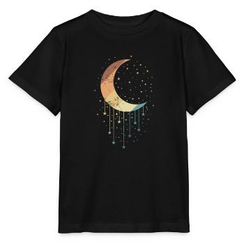 Crescent Astronomy Crater - Stanley/Stella MINI CREATOR Kids’ T-Shirt - black - Front - Mikhail (115cm)