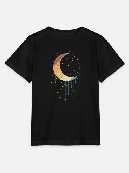 Halbmond Astronomie Krater - Stanley/Stella Kinder T-Shirt MINI CREATOR  - Schwarz