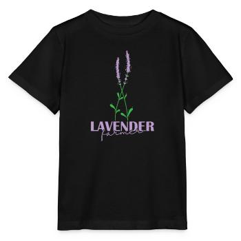 Lavendel Farmer Pflanze Garten Duft - Stanley/Stella Kinder T-Shirt MINI CREATOR  - Schwarz - Vorne - Mikhail (115cm)