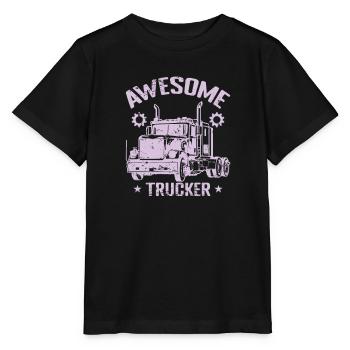 Awesome Trucker Beruf Lieferung - Stanley/Stella Kinder T-Shirt MINI CREATOR  - Schwarz - Vorne - Mikhail (115cm)