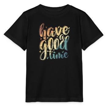 Passez un bon moment heureux et satisfait - T-shirt bio MINI CREATOR Stanley/Stella Enfant - noir - Devant - Mikhail (115cm)