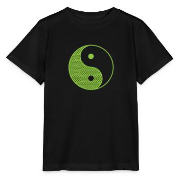 Yin and Yang Contrast - Stanley/Stella MINI CREATOR Kids’ T-Shirt - black - Front - Mikhail (115cm)