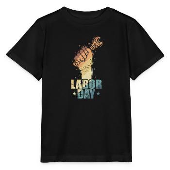 Héros de la fête du Travail en Amérique - T-shirt bio MINI CREATOR Stanley/Stella Enfant - noir - Devant - Mikhail (115cm)