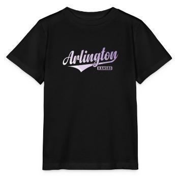 Arlington Stadt im Bundesstaat Kansas - Stanley/Stella Kinder T-Shirt MINI CREATOR  - Schwarz - Vorne - Mikhail (115cm)