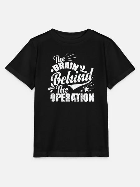 The Brain Behind the Operation - Stanley/Stella Kinder T-Shirt MINI CREATOR - Schwarz