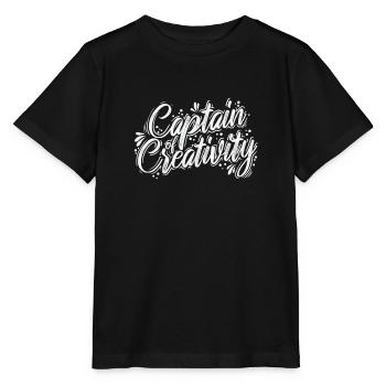 Capitaine de la créativité - T-shirt bio MINI CREATOR Stanley/Stella Enfant - noir - Devant - Mikhail (115cm)