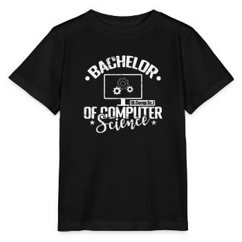 Bachelor of Computer Science (B.Comp.Sc.) - Stanley/Stella Kinder T-Shirt MINI CREATOR  - Schwarz - Vorne - Mikhail (115cm)