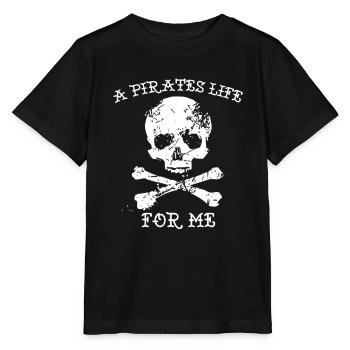 Piracy pirate life skull gift - Stanley/Stella MINI CREATOR Kids’ T-Shirt - black - Front - Mikhail (115cm)