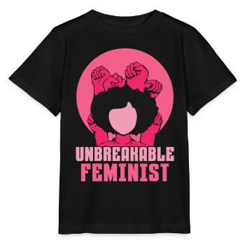 Ubreakable feminist - Stanley/Stella Kinder T-Shirt MINI CREATOR  - Schwarz - Vorne - Mikhail (115cm)