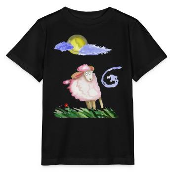 Schaf im Wind - Stanley/Stella Kinder T-Shirt MINI CREATOR  - Schwarz - Vorne - Mikhail (115cm)