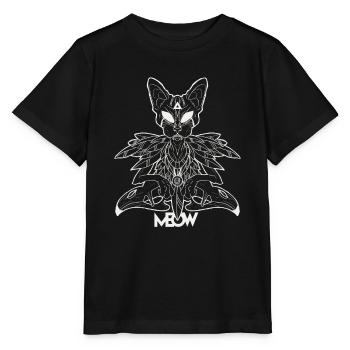 Roi chat blanc - T-shirt bio MINI CREATOR Stanley/Stella Enfant - noir - Devant - Mikhail (115cm)