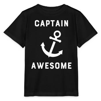 Captain Awesome - Stanley/Stella MINI CREATOR Kids’ T-Shirt - black - Front - Mikhail (115cm)