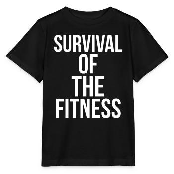 Survival of the Fitness //Funny - Stanley/Stella MINI CREATOR Kids’ T-Shirt - black - Front - Mikhail (115cm)