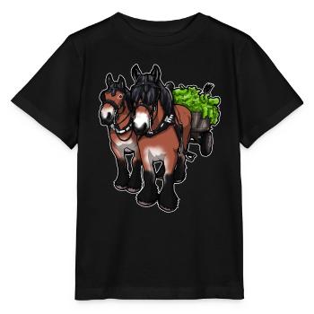 Carrosse Course chevaux Sang froid Cadeau Drôle - T-shirt bio MINI CREATOR Stanley/Stella Enfant - noir - Devant - Mikhail (115cm)