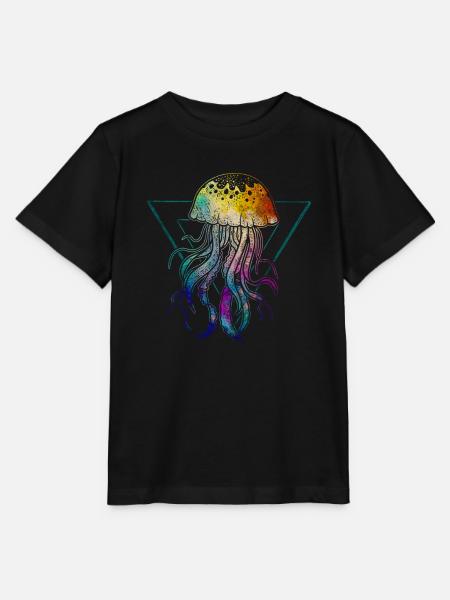 Bunte Qualle - Stanley/Stella Kinder T-Shirt MINI CREATOR - Schwarz