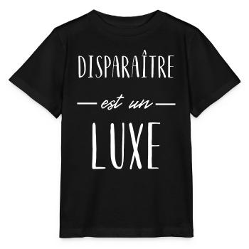 disparaître est un luxe - T-shirt bio MINI CREATOR Stanley/Stella Enfant - noir - Devant - Mikhail (115cm)