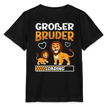 Großer Bruder 2023 Löwe Geschenk - Stanley/Stella Kinder T-Shirt MINI CREATOR  - Schwarz - Vorne - Mikhail (115cm)