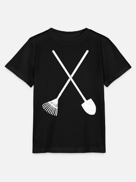 Schaufel und Rechen - Stanley/Stella Kinder T-Shirt MINI CREATOR - Schwarz