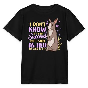 Mignon défi de lapin ambitieux - T-shirt bio MINI CREATOR Stanley/Stella Enfant - noir - Devant - Mikhail (115cm)