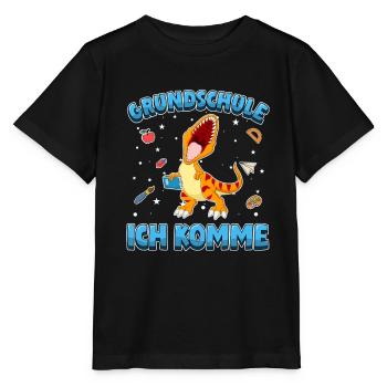 Grundschule ich komme Einschulung 1. Klasse - Stanley/Stella Kinder T-Shirt MINI CREATOR  - Schwarz - Vorne - Mikhail (115cm)