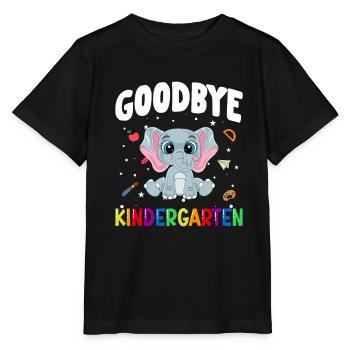 Goodbye Kindergarten Elefant Schultüte - Stanley/Stella Kinder T-Shirt MINI CREATOR  - Schwarz - Vorne - Mikhail (115cm)