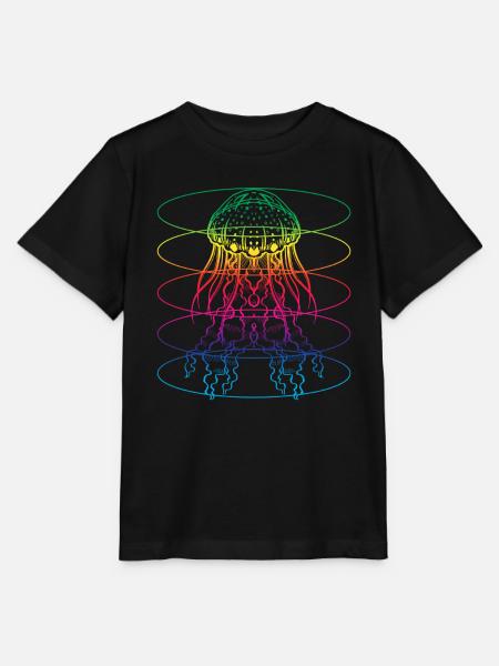 Bunte Qualle - Stanley/Stella Kinder T-Shirt MINI CREATOR - Schwarz