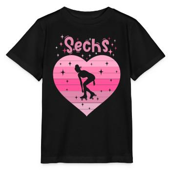 6. Geburtstag Rollschuh Mädchen Tochter - Stanley/Stella Kinder T-Shirt MINI CREATOR  - Schwarz - Vorne - Mikhail (115cm)