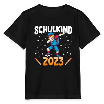 Fußball Schulkind 2023 - Stanley/Stella Kinder T-Shirt MINI CREATOR  - Schwarz - Vorne - Mikhail (115cm)