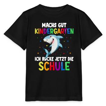 Machs gut Kindergarten ich rocke jetzt die Schule - Stanley/Stella Kinder T-Shirt MINI CREATOR  - Schwarz - Vorne - Mikhail (115cm)