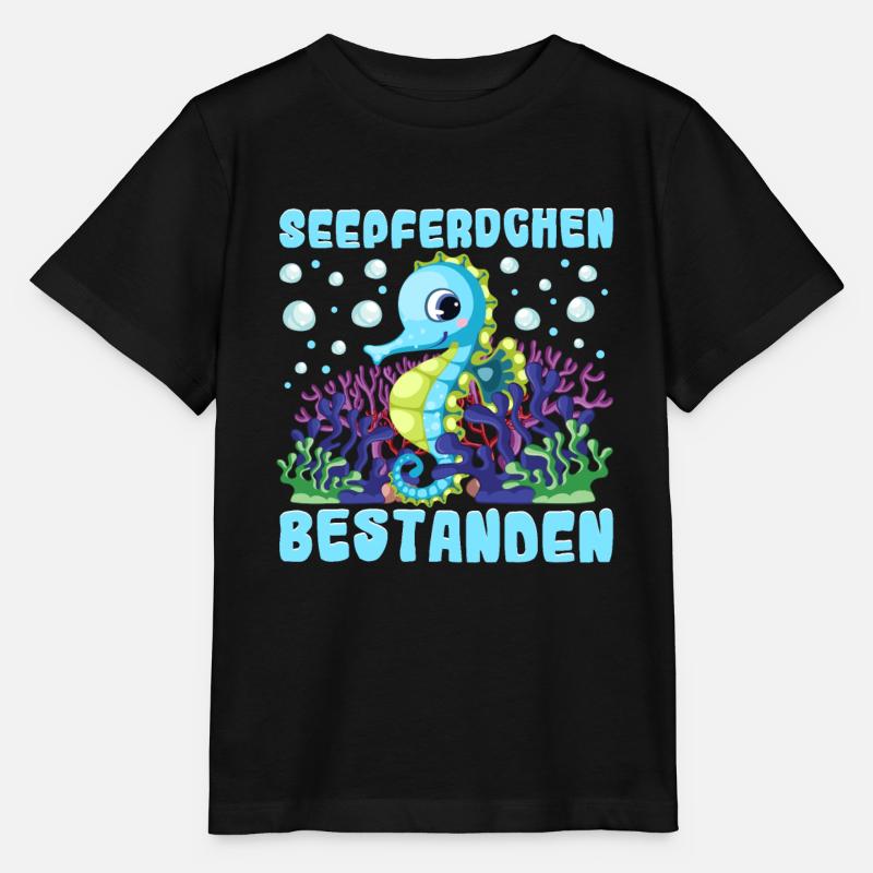 Seepferdchen bestanden - Stanley/Stella Kinder T-Shirt MINI CREATOR  - Schwarz