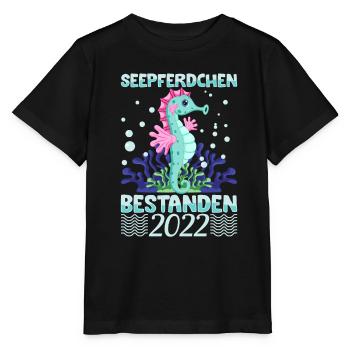 Seepferdchen bestanden - Stanley/Stella Kinder T-Shirt MINI CREATOR  - Schwarz - Vorne - Mikhail (115cm)
