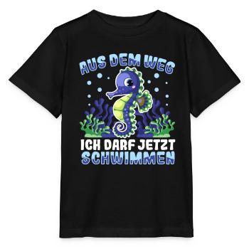 Seepferdchen bestanden - Stanley/Stella Kinder T-Shirt MINI CREATOR  - Schwarz - Vorne - Mikhail (115cm)