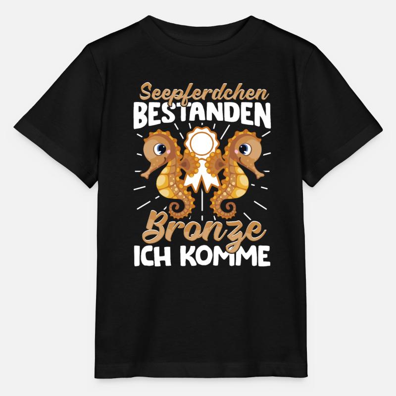 Seepferdchen bestanden - Stanley/Stella Kinder T-Shirt MINI CREATOR  - Schwarz