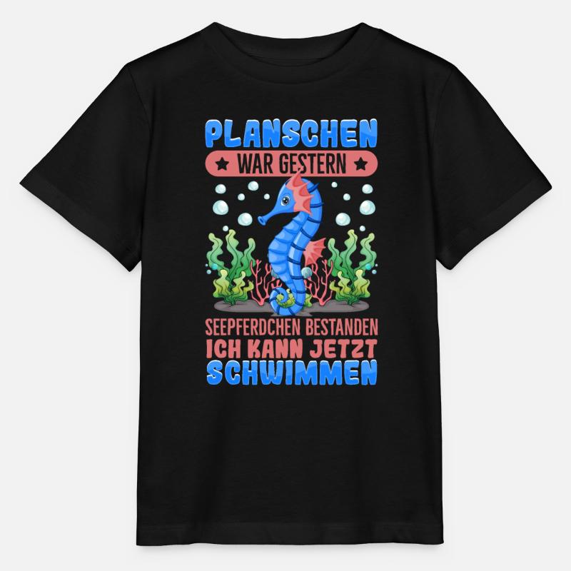 Seepferdchen bestanden - Stanley/Stella Kinder T-Shirt MINI CREATOR  - Schwarz