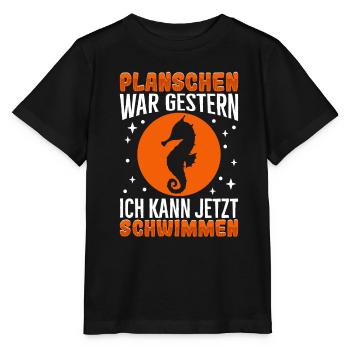 Seepferdchen bestanden - Stanley/Stella Kinder T-Shirt MINI CREATOR  - Schwarz - Vorne - Mikhail (115cm)