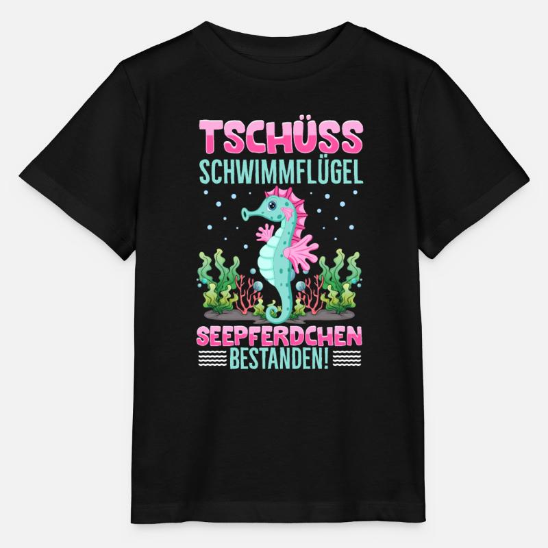 Seepferdchen bestanden - Stanley/Stella Kinder T-Shirt MINI CREATOR - Schwarz