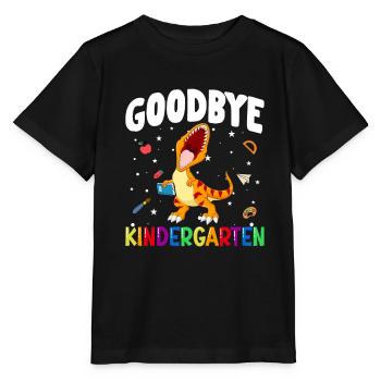 Goodbye Kindergarten Dinosaurier Schultüte - Stanley/Stella Kinder T-Shirt MINI CREATOR  - Schwarz - Vorne - Mikhail (115cm)