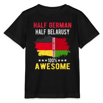 Half German Half Belarusian - Stanley/Stella MINI CREATOR Kids’ T-Shirt - black - Front - Mikhail (115cm)