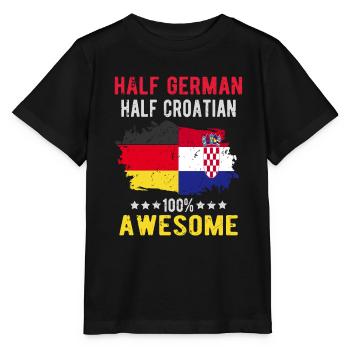 Half German Half Croat - Stanley/Stella MINI CREATOR Kids’ T-Shirt - black - Front - Mikhail (115cm)