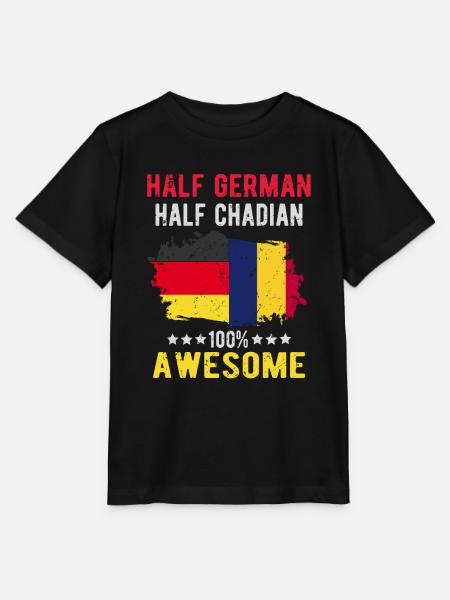 Halb Deutsch Halb Tschader - Stanley/Stella Kinder T-Shirt MINI CREATOR  - Schwarz