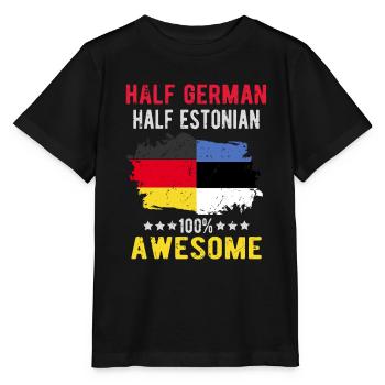 Half German Half Estonian - Stanley/Stella MINI CREATOR Kids’ T-Shirt - black - Front - Mikhail (115cm)