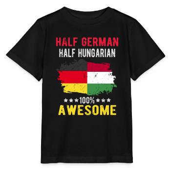Moitié allemand moitié hongrois - T-shirt bio MINI CREATOR Stanley/Stella Enfant - noir - Devant - Mikhail (115cm)