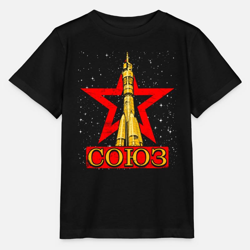 Fusée soviétique Soyouz - T-shirt bio MINI CREATOR Stanley/Stella Enfant - noir