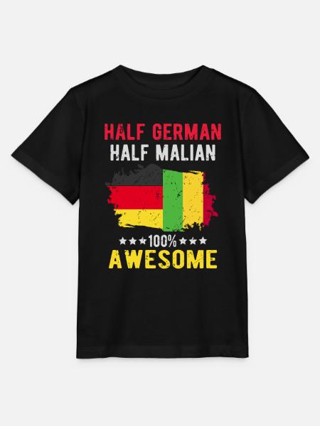 Halb Deutsch Halb Malier - Stanley/Stella Kinder T-Shirt MINI CREATOR - Schwarz