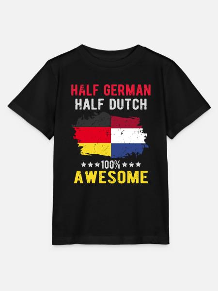 Halb Deutsch Halb Niederländer - Stanley/Stella Kinder T-Shirt MINI CREATOR - Schwarz