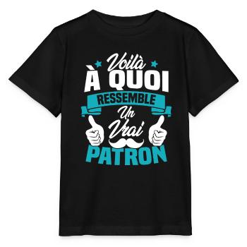 Voilà à quoi ressemble un vrai patron - T-shirt bio MINI CREATOR Stanley/Stella Enfant - noir - Devant - Mikhail (115cm)