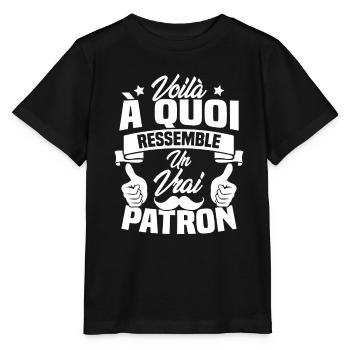 Voilà à quoi ressemble un vrai patron - T-shirt bio MINI CREATOR Stanley/Stella Enfant - noir - Devant - Mikhail (115cm)
