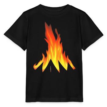 Lagerfeuer Camping Natur Wald Feuer draußen Zelt 1 - Stanley/Stella Kinder T-Shirt MINI CREATOR  - Schwarz - Vorne - Mikhail (115cm)