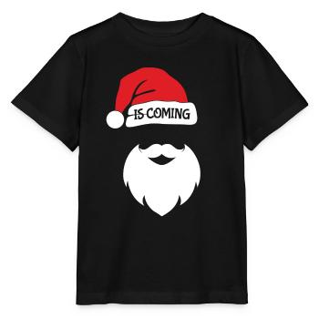 Santa is coming - Stanley/Stella MINI CREATOR Kids’ T-Shirt - black - Front - Mikhail (115cm)