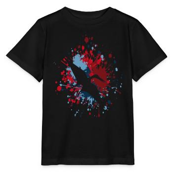 Éclaboussure de couleur de ptérodactyle - T-shirt bio MINI CREATOR Stanley/Stella Enfant - noir - Devant - Mikhail (115cm)